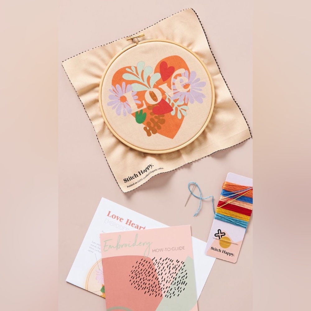 Anthropologie Stitch Happy Embroidery Kit